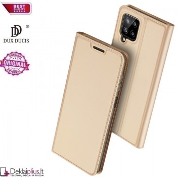 Ducis dirbtinės odos atverčiamas dėklas - auksinės spalvos (telefonui Samsung A22/A22 4G/M32)